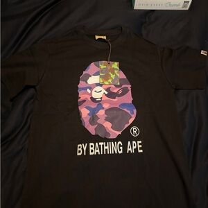 Bape Black Tee with Iconic Label
